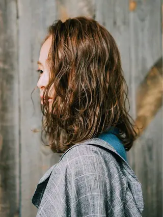 セミロング Gemini代表 Maedaのヘアスタイル