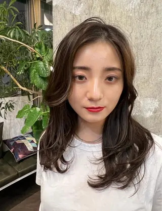 ミディアム カラー 関口然 【暖色/寒色カラー】のヘアスタイル