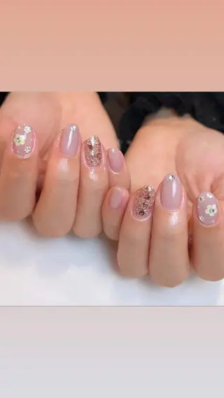 ミディアム 【爪の育成専門】深爪・むしり癖・丸い爪・ガサガサなど　　Rio nail所属・Rio nail まなみのネイルデザイン