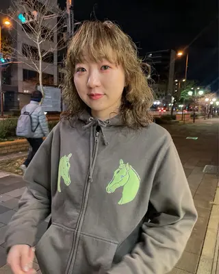 ミディアム パーマ パーマ/レイヤー 岩山丈一郎のヘアスタイル