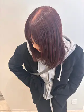 セミロング カラー salowin SHIBUYA me+店所属・kasumi/渋谷/ パーマのヘアスタイル