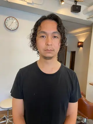ショート パーマ メンズ sola方南町所属・原一真/ 外国人ショートヘアのヘアスタイル