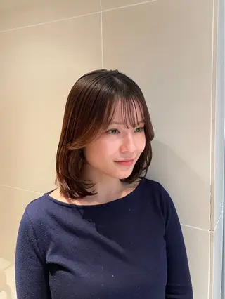 ミディアム パーマ 縮毛矯正/レイヤー /ひかる🌙のヘアスタイル