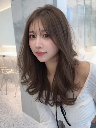 ミディアム カラー Lond mare レイヤーカット/韓国のヘアスタイル