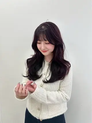 セミロング カラー ヘアアレンジ 🎀Girly艶髪カ ラー🎀Harukaのヘアスタイル