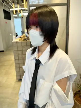 セミロング カラー 🦋レイヤーカット ミドリカワ🦋のヘアスタイル