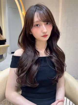 ロング カラー レイヤーカット/ 顔周り 五島巨幹のヘアスタイル