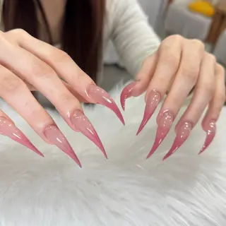 ネイル hami🎀うかん 🎀チップ長さ出しのネイルデザイン