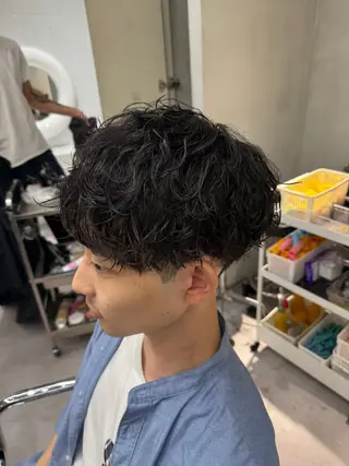 パーマ メンズ ブリーチ/パーマ特化 片平和寿のヘアスタイル