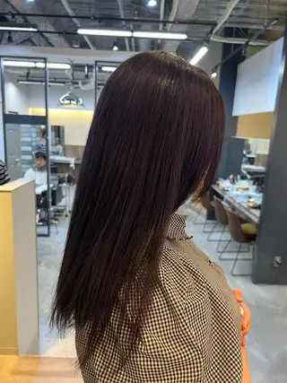 ロング 赤み消しカラー✳️ 井上明日翔💫のヘアスタイル