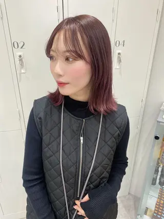 ミディアム カラー ヘアアレンジ ボブ /ニュアンス/ satomi🧸💖のヘアスタイル