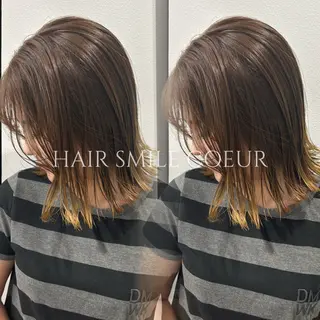 ミディアム カラー COEUR🧡 山下　優花のヘアスタイル