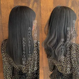 ロング カラー レイヤー/顔周り カット/松岡 祥利のヘアスタイル