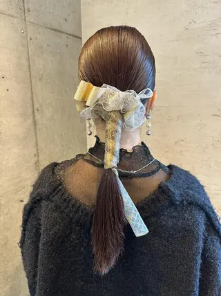 ロング ヘアアレンジ 女性に人気♪ はやしほのかのヘアスタイル