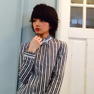 ショート 圧倒的美髪ストレート ツダケイタロウのヘアスタイル