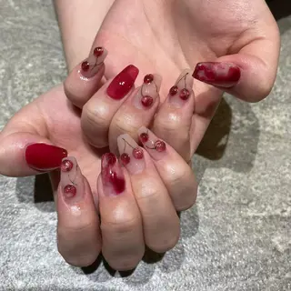 ネイル 【やり放題専門店】 スカルプ＆長さ出しのネイルデザイン