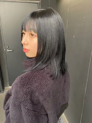 ミディアム カラー ヘアアレンジ SALOWIN原宿ash店所属・憧れの艶ハイトーンへ 🌙サイダサキのヘアスタイル