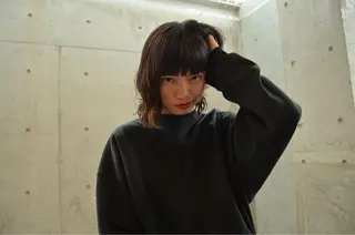 ミディアム カラー パーマ Lagom なかだのヘアスタイル