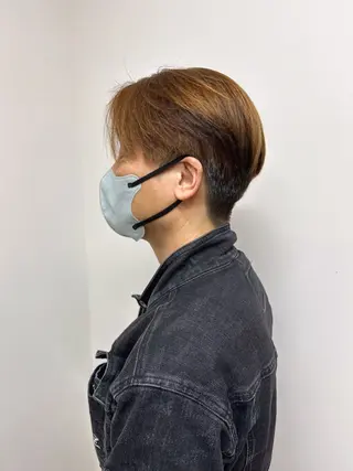 ショート 伶風/ボブ/ ヘーゼルベージュのヘアスタイル