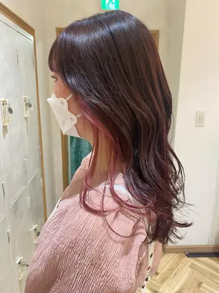 セミロング 原 朱莉のヘアスタイル