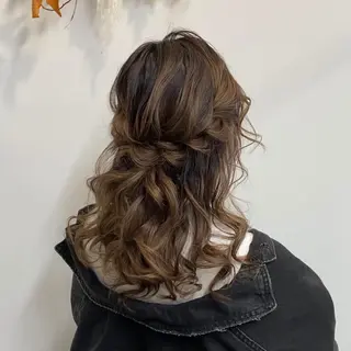 ロング ヘアアレンジ 透明感ワンカラー梅田 ダブルカラー/川上のヘアスタイル
