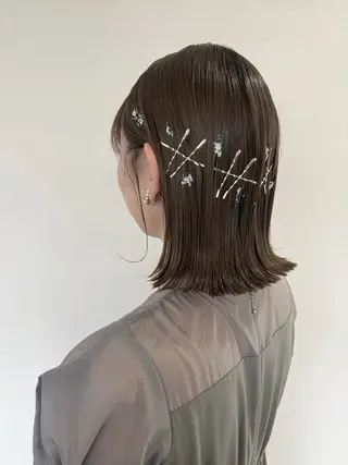 ミディアム ヘアアレンジ 陰山 友咲のヘアスタイル