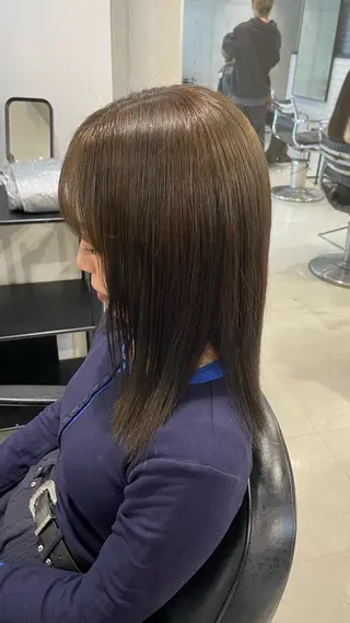 セミロング カラー 🍀︎Reika 🍀のヘアスタイル