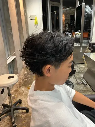 パーマ メンズ ショート/レイヤー 二瓶　大河🌵のヘアスタイル