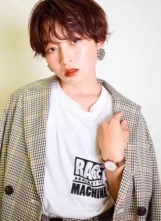 ショート しもかわ かほのヘアスタイル