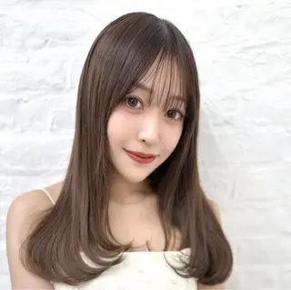 セミロング 前髪顔まわりカット 🌈中村海聖のヘアスタイル