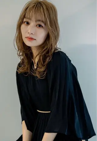 セミロング 最新ケアカラー 髪質改善YUTOのヘアスタイル