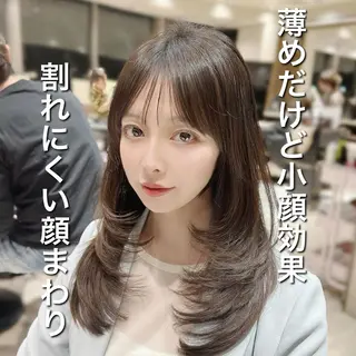 🎀大竹美侑／顔まわ りカット／レイヤーのヘアスタイル