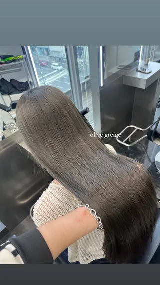 ロング カラー ヘアアレンジ ハイトーン/透明感 髪質改善/rinaのヘアスタイル