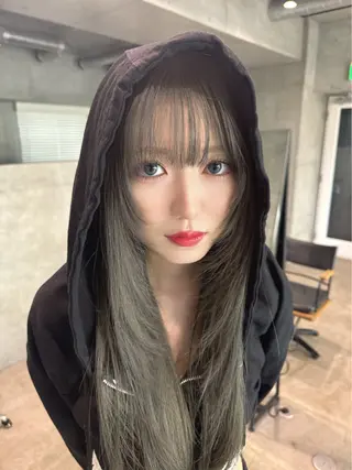 セミロング カラー 韓国レイヤー/透明感 /髪質改善/アジキのヘアスタイル