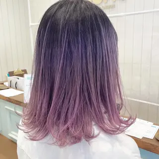 ミディアム カラー ケアブリーチ 坪井佑樹のヘアスタイル