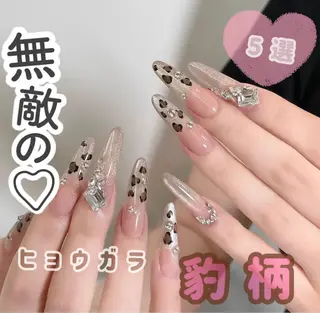 ネイル リボン、ガーリー パーツ放題専門店のネイルデザイン