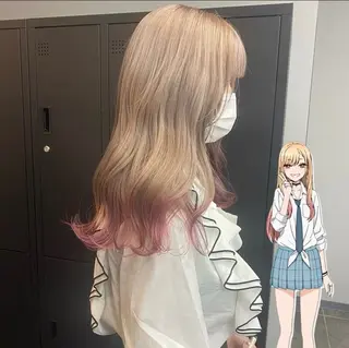 ロング maco 艶感ハイトーン🦋のヘアスタイル