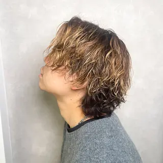 パーマ メンズ ダウンパーマ特化💎 ボブ・レイヤーりなのヘアスタイル