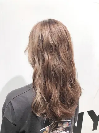 セミロング 透明感カラー/ブリー チ✨駒場　笙のヘアスタイル