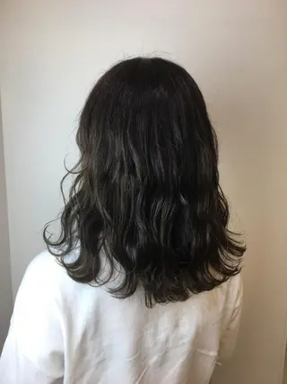 ミディアム カラー 髪質改善 頭身浴/ 中田のヘアスタイル