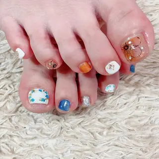 ショート カラー パーマ ヘアアレンジ メンズ キッズ ネイル マツエク・マツパ アイブロウ Salon Ｋのネイルデザイン