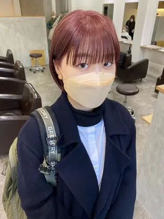 ショート カラー 森貴裕/ベージュ/ パーマ/オリーブのヘアスタイル