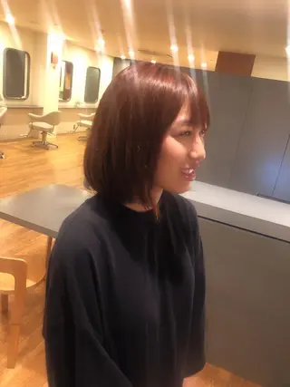 ミディアム カラー 永井 亜実のヘアスタイル