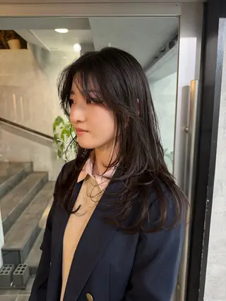 セミロング カラー You/中明度カラー 🎨3ヶ月持つカットのヘアスタイル