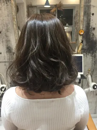 ミディアム カラー パーマ 【店長】木内 千晶のヘアスタイル