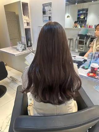 ロング カラー 心斎橋/縮毛矯正 /艶髪カラーのヘアスタイル