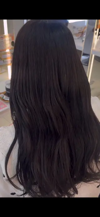 カラー 透明感|ストレート| クロスパーマ|はるかのヘアスタイル