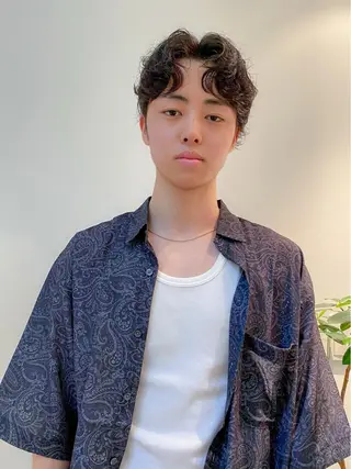 ショート パーマ メンズ 栄/矢場町 三井太朗のヘアスタイル