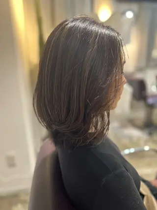 ミディアム カラー 縮毛矯正／髪質改善 🤎mizukiのヘアスタイル