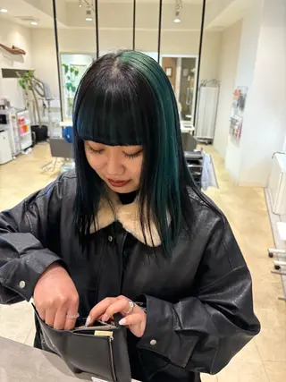 セミロング カラー あいり 福岡美容師のヘアスタイル